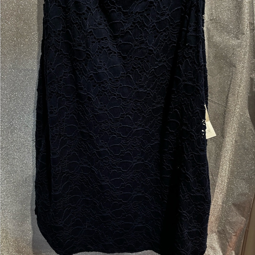 Charter Club Chic Navy Lace Tank Top